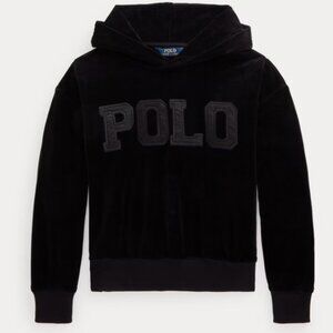Polo Ralph Lauren girls velour hooded sweatshirt